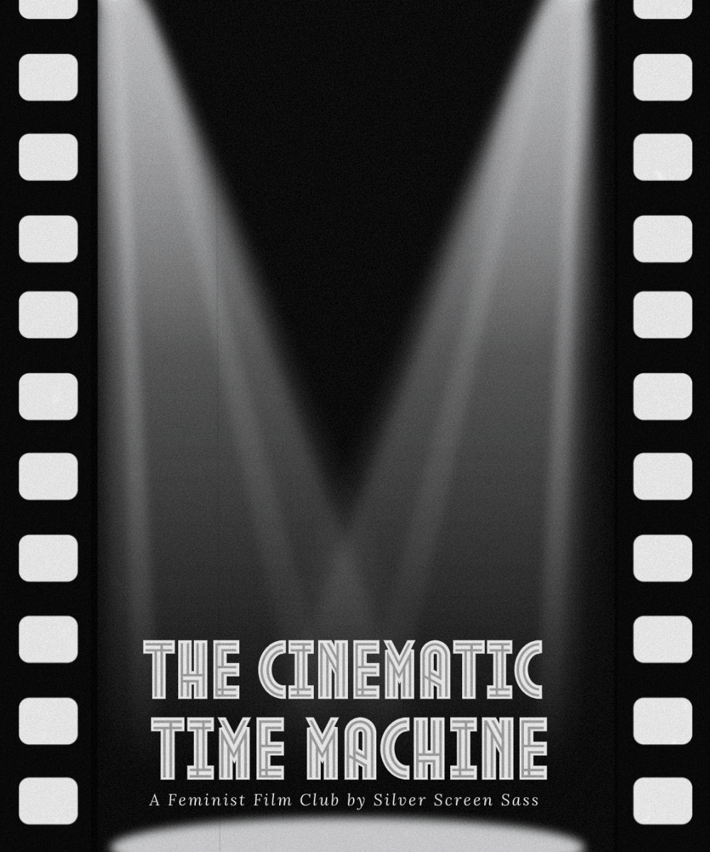 The cinematic Time Machine film club in lights logo